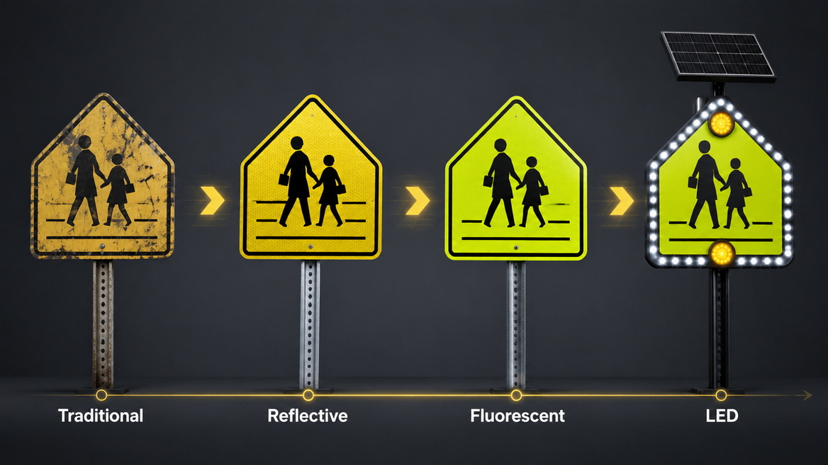 Evolution Of School Zone Traffic Signs Evolution Of School Zone Traffic Signs