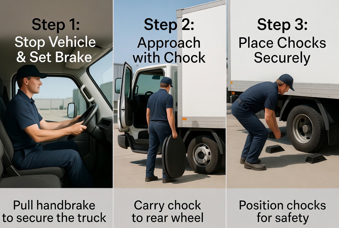 Wheel Chock Placement Steps Wheel Chock Placement Steps