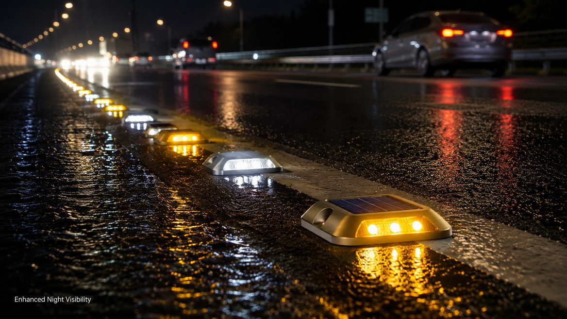 Highway Road Stud Night Visibility Highway Road Stud Night Visibility