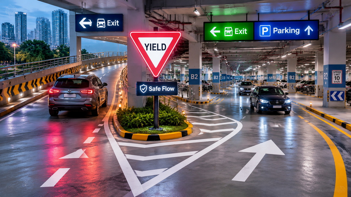 Yield Sign In Parking Facility Yield Sign In Parking Facility