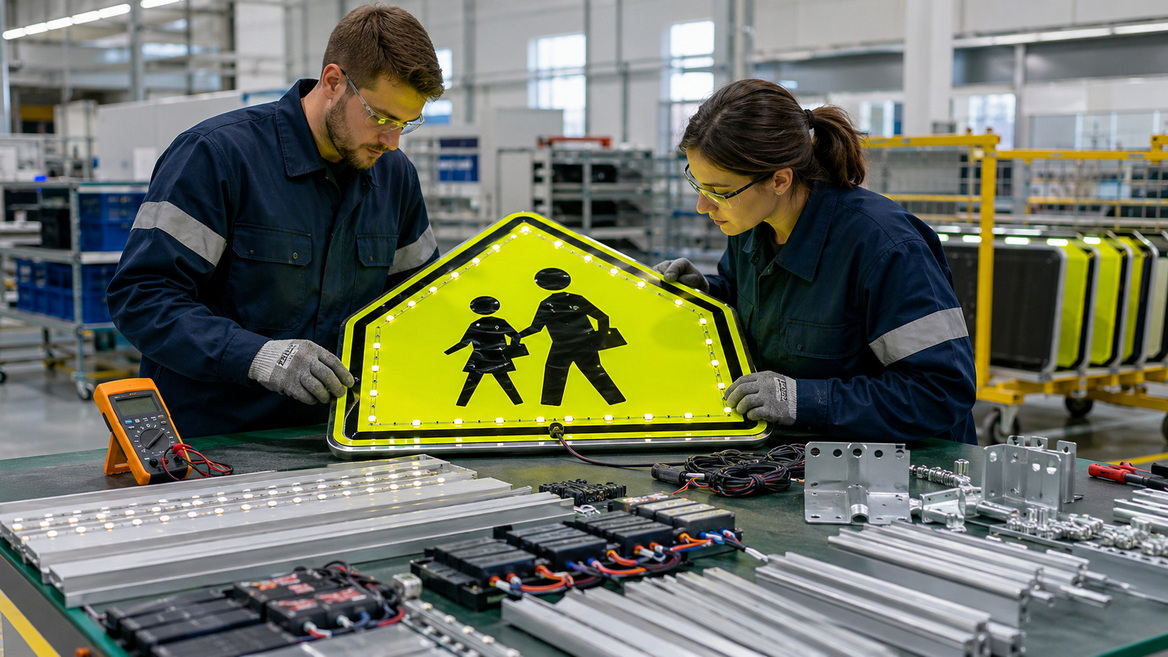 LED Traffic Sign Manufacturing Inspection LED Traffic Sign Manufacturing Inspection