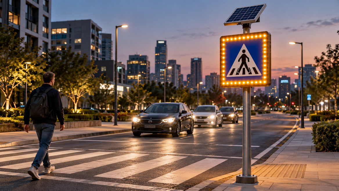 Solar LED Pedestrian Crossing Sign Solar LED Pedestrian Crossing Sign