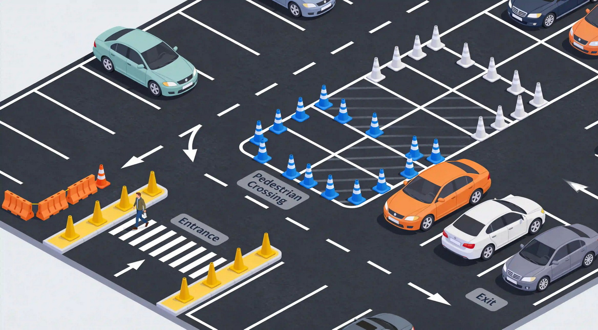 Parking Lot Traffic Safety Layout Parking Lot Traffic Safety Layout