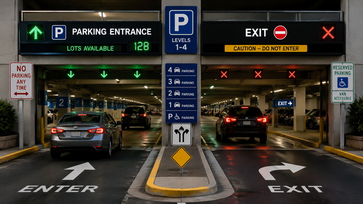 Parking Facility Traffic Sign Layout Parking Facility Traffic Sign Layout