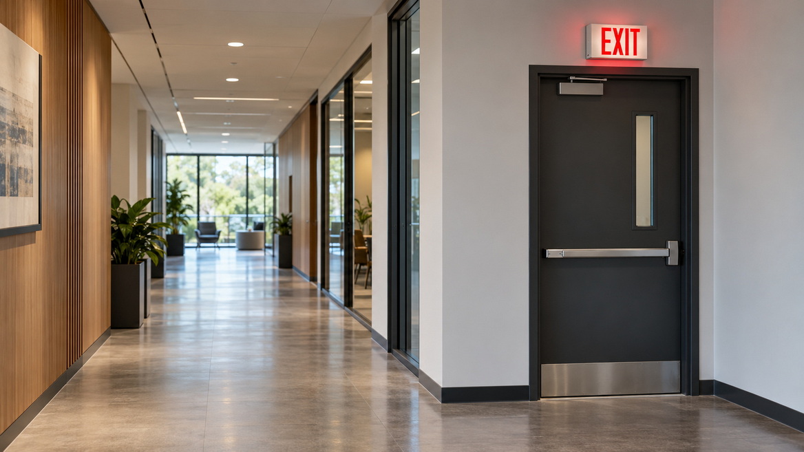 Commercial Emergency Exit Sign Installation Commercial Emergency Exit Sign Installation