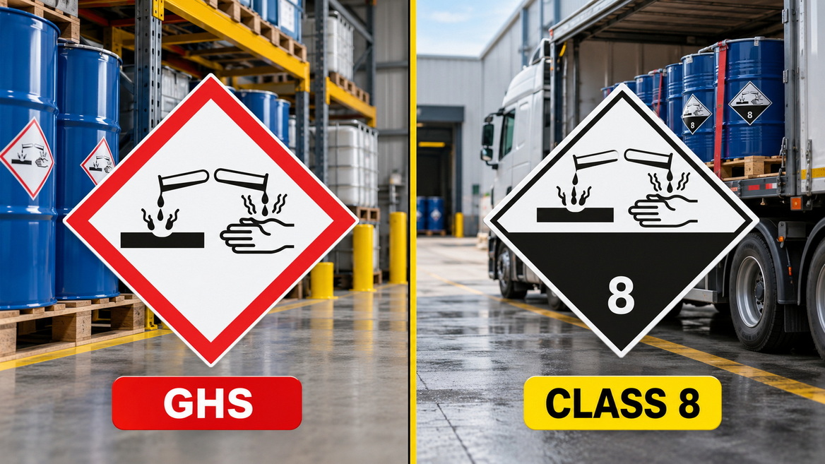 GHS And Class 8 Label Comparison GHS And Class 8 Label Comparison