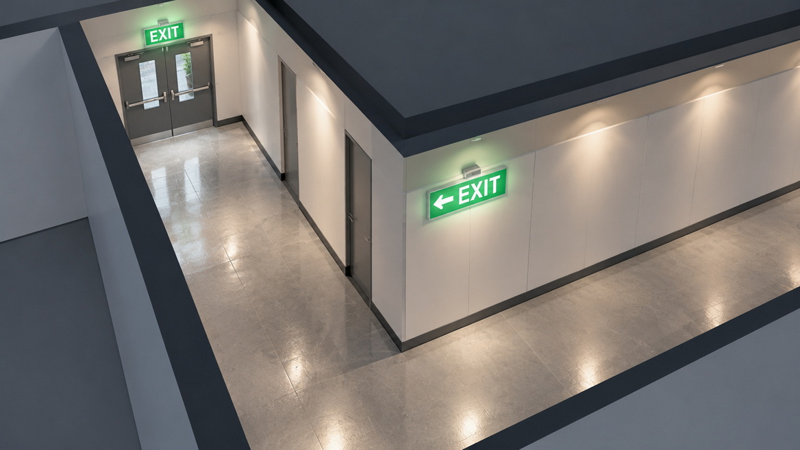 Emergency Exit Sign Placement At Corridor Turns Emergency Exit Sign Placement At Corridor Turns
