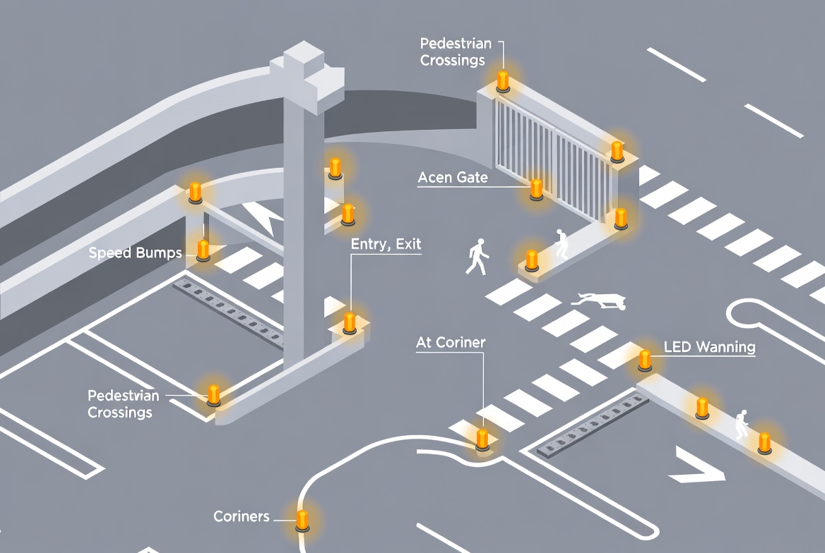 Parking Lot LED Safety Layout Parking Lot LED Safety Layout