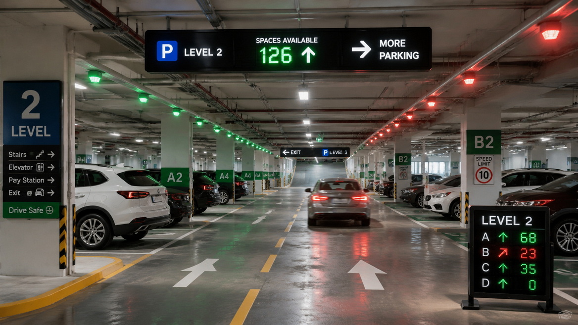 Parking Garage LED Guidance System Parking Garage LED Guidance System