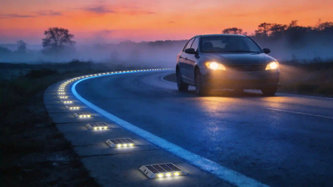 Solar Road Stud Curve Safety Solar Road Stud Curve Safety