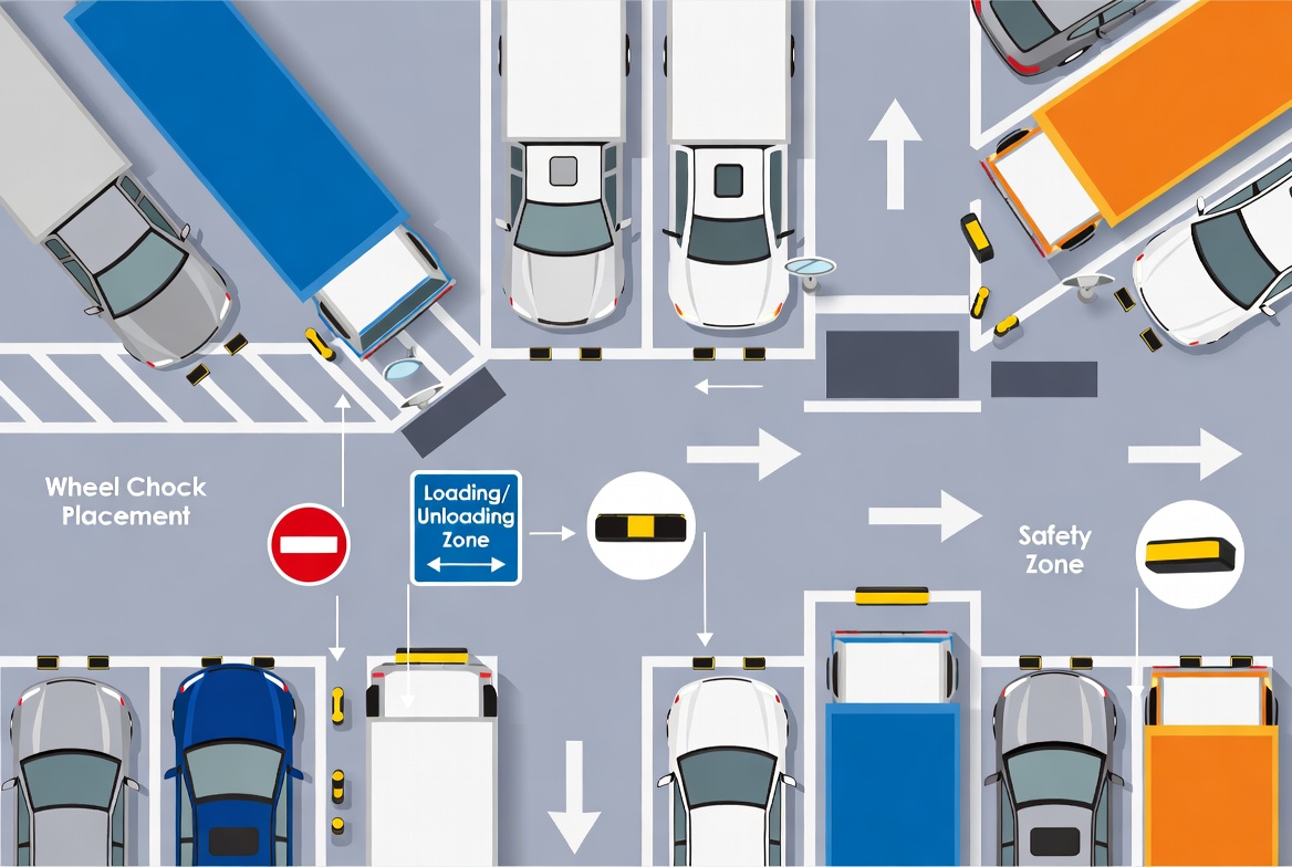 Parking Lot Safety Layout With Chocks Parking Lot Safety Layout With Chocks