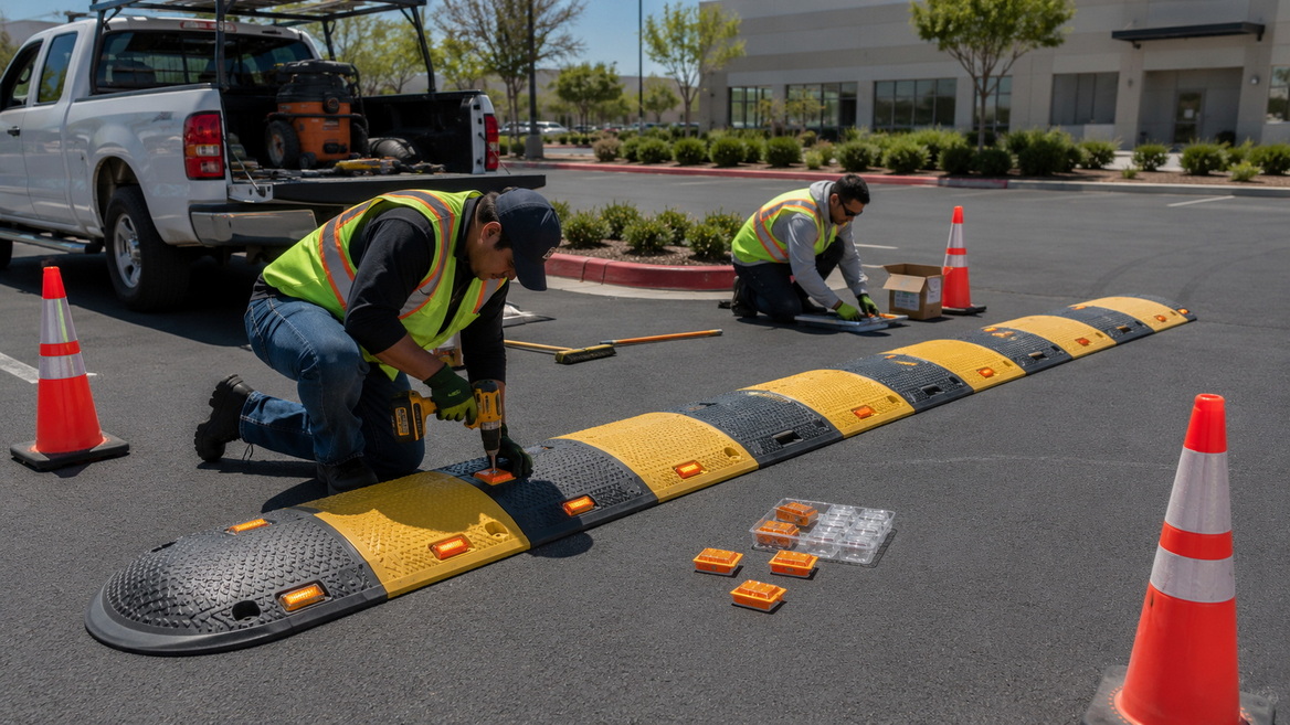 Speed Bump Road Stud Installation Speed Bump Road Stud Installation