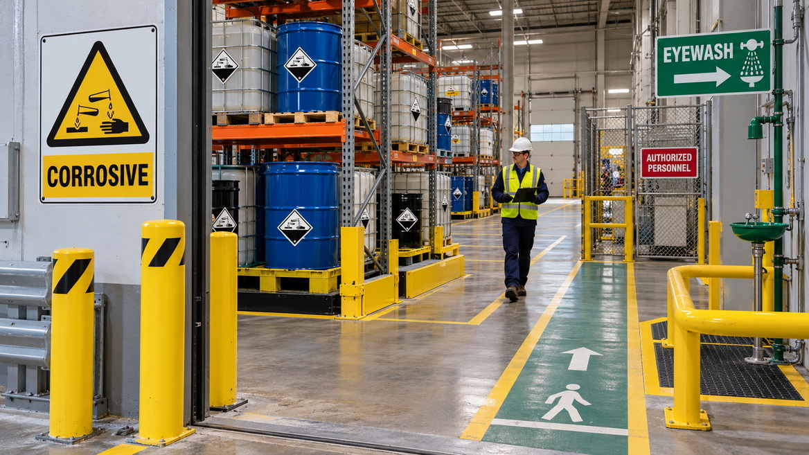 Industrial Corrosive Safety Sign System Industrial Corrosive Safety Sign System