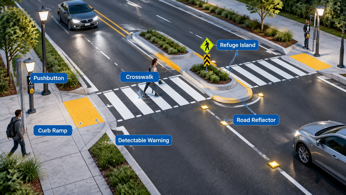 Crosswalk Accessibility Components Crosswalk Accessibility Components
