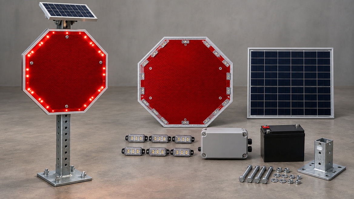 Solar Traffic Sign Component Detail Solar Traffic Sign Component Detail
