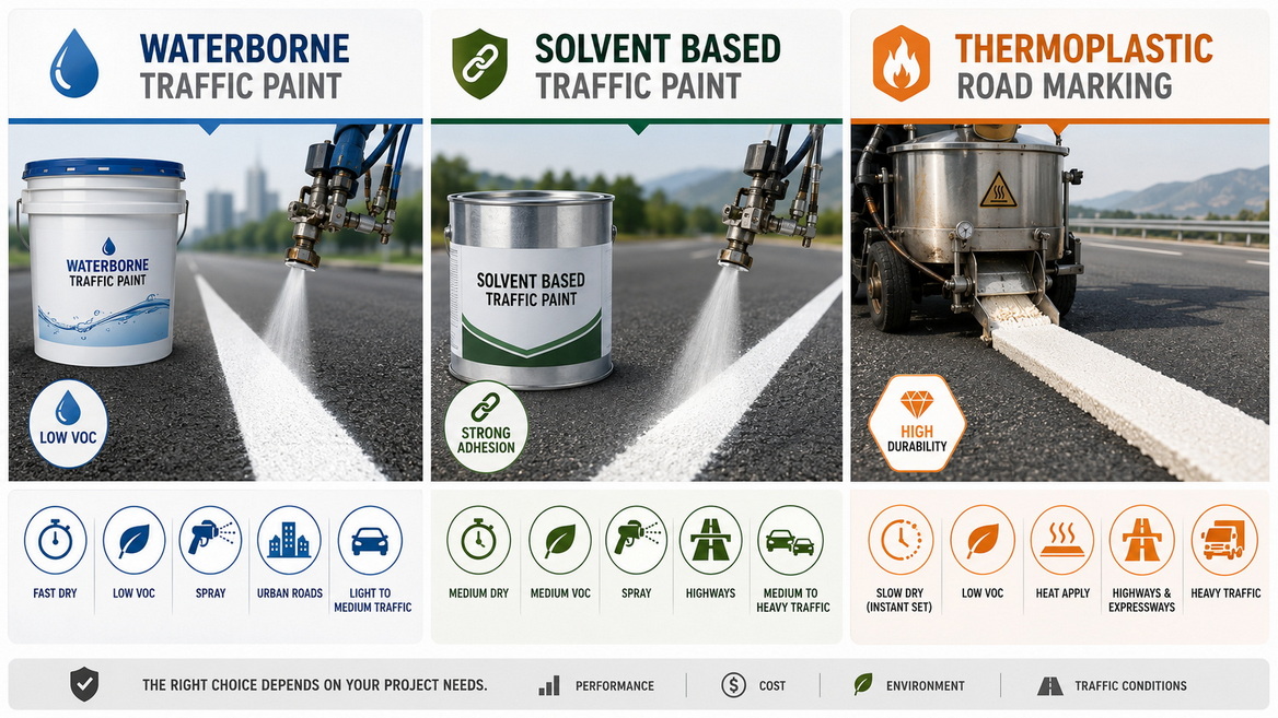 Traffic Paint Types Comparison Traffic Paint Types Comparison