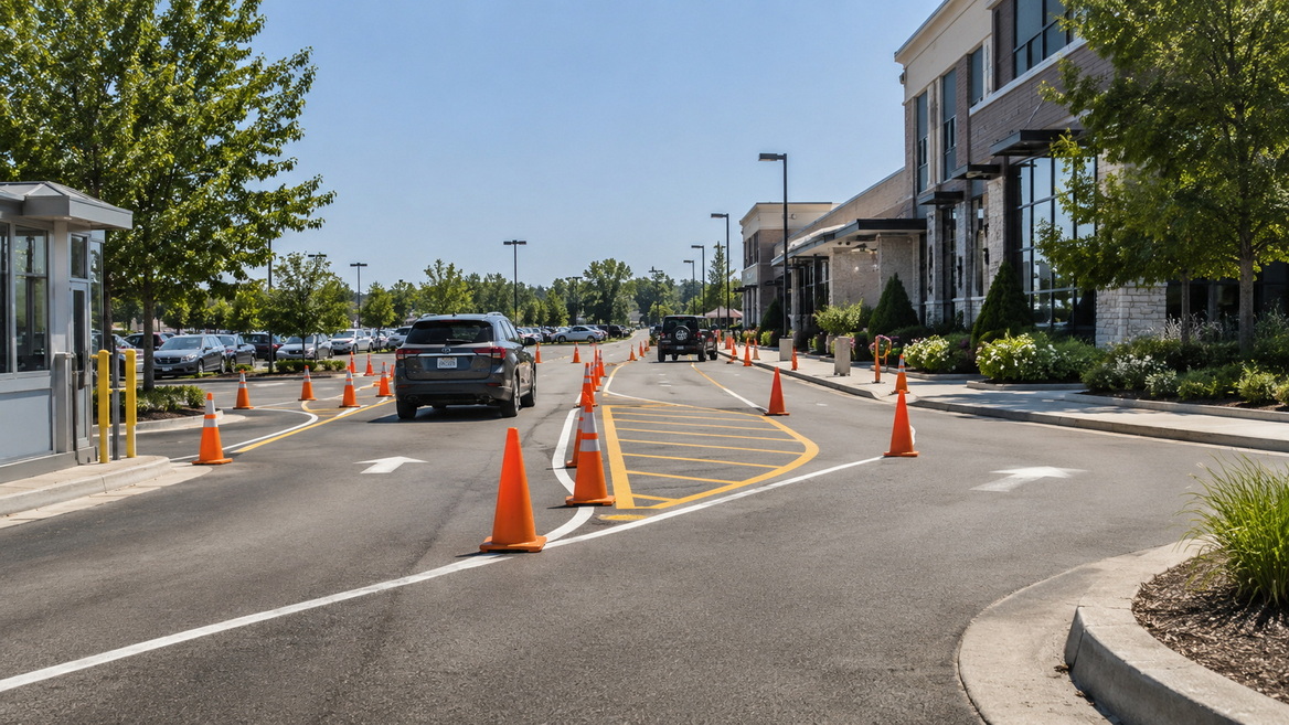 Parking Lot Cone Guidance Parking Lot Cone Guidance