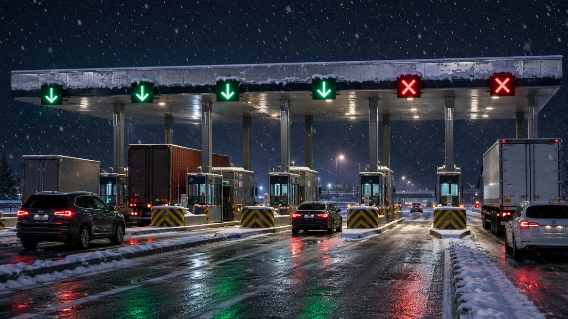 Winter Toll Plaza Led Lane Control Winter Toll Plaza Led Lane Control