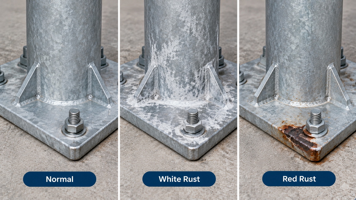 White Rust And Red Rust On Galvanized Steel White Rust And Red Rust On Galvanized Steel