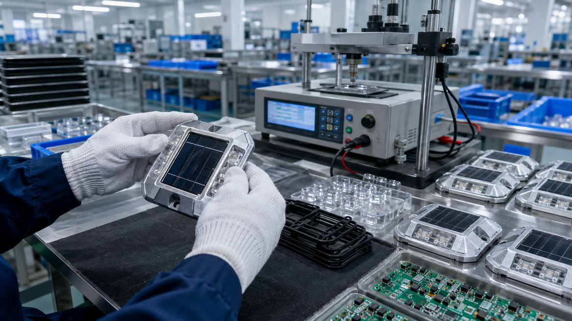 Solar Road Stud Quality Inspection Solar Road Stud Quality Inspection