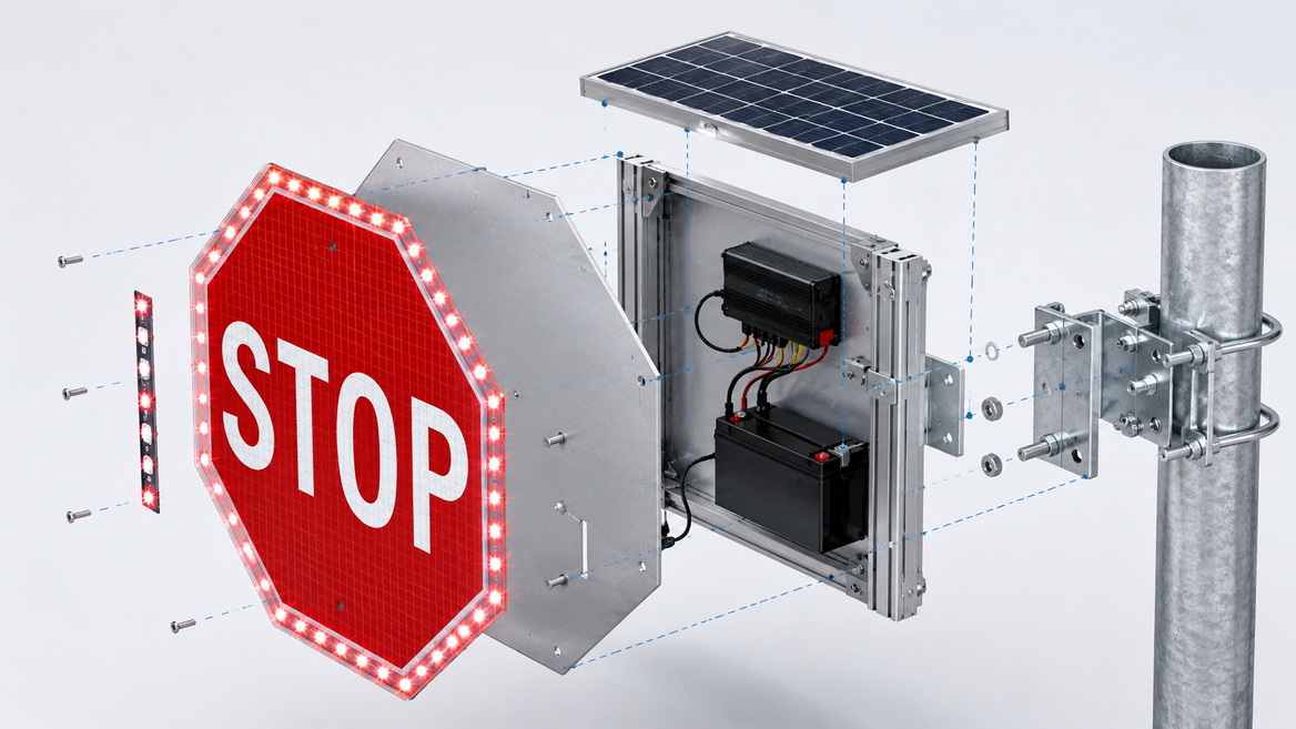 LED Stop Sign Components and Materials LED Stop Sign Components and Materials