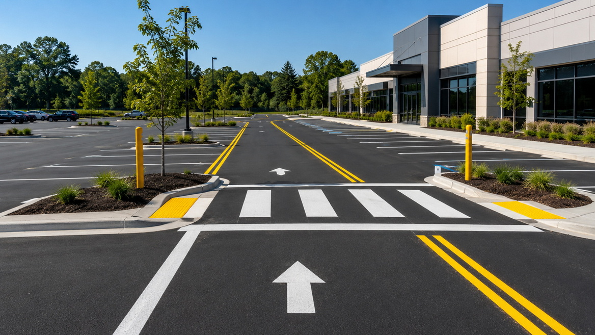 Road Striping In Parking Lot Road Striping In Parking Lot