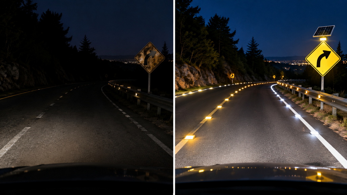 Reflective Sign Visibility Comparison Reflective Sign Visibility Comparison