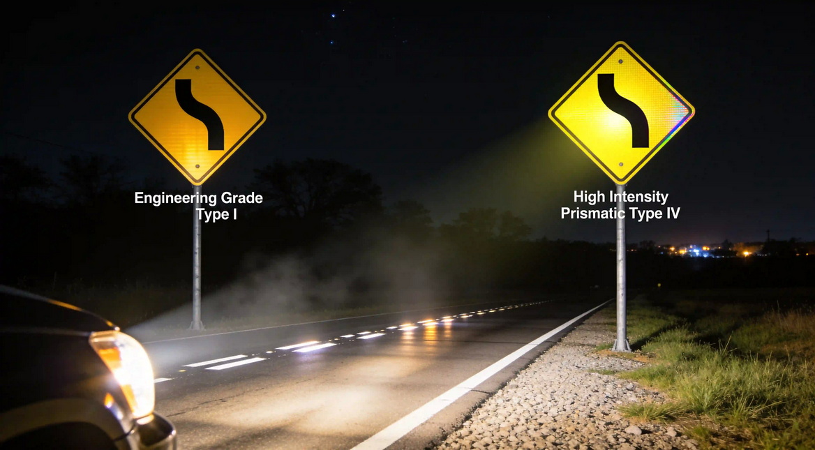 Nighttime Reflective Sheeting Comparison Nighttime Reflective Sheeting Comparison