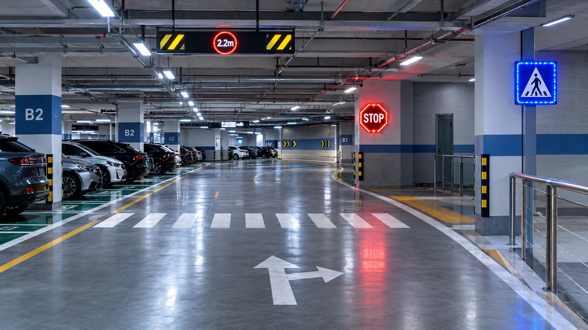 LED Traffic Signs In Parking Facility LED Traffic Signs In Parking Facility