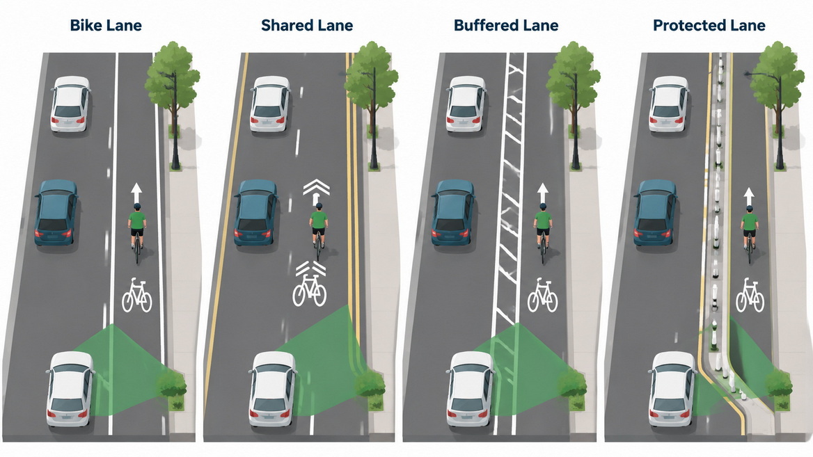 Common Bike Lane Markings Guide