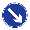 Round Arrow Road Safety Warning Traffic Sign