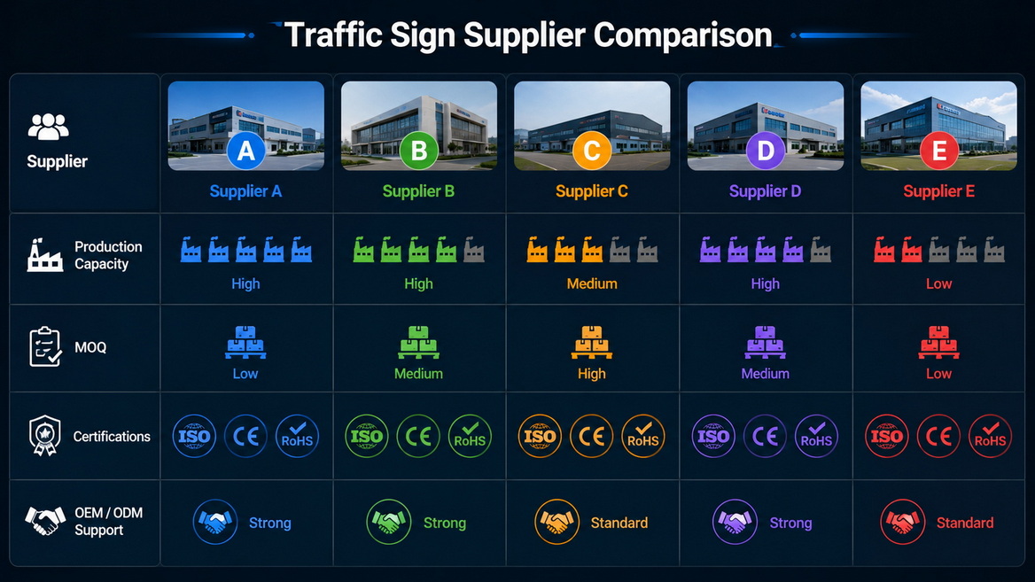 Traffic Sign Supplier Comparison