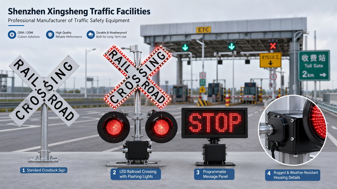 LED Railroad Crossing Signs From Traffic Safety Manufacturer