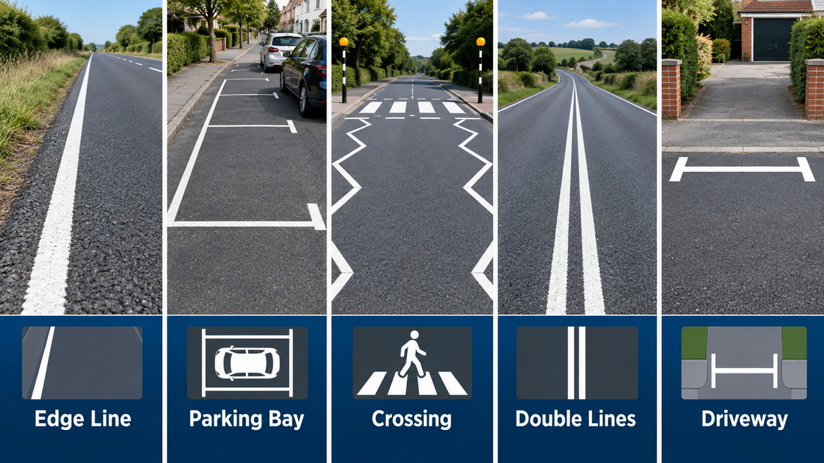 White Road Markings Comparison