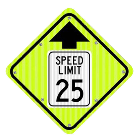 Solar Led Speed Limit Ahead Sign