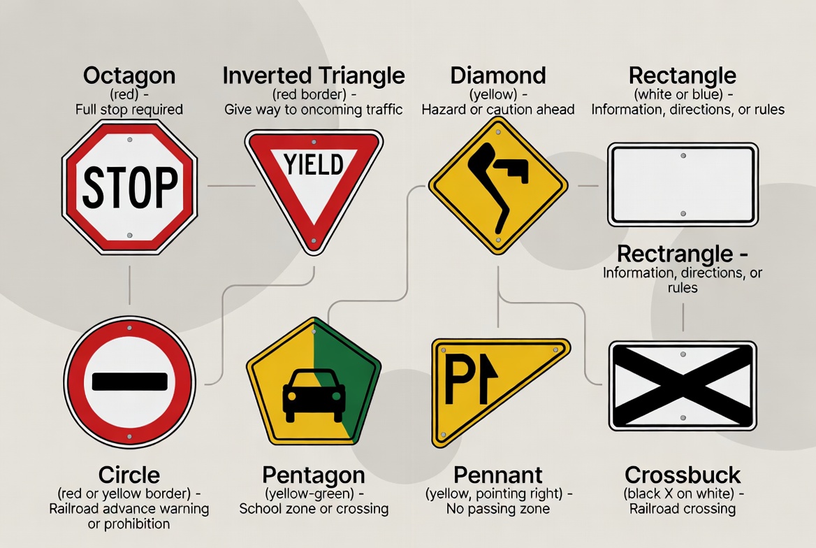 Traffic Sign Shape And Function Table Visual