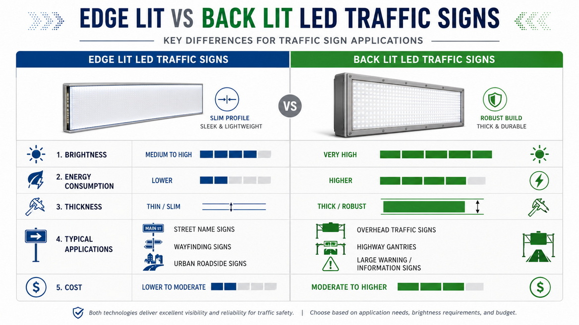 Performance Comparison Edge Lit And Back Lit Signs