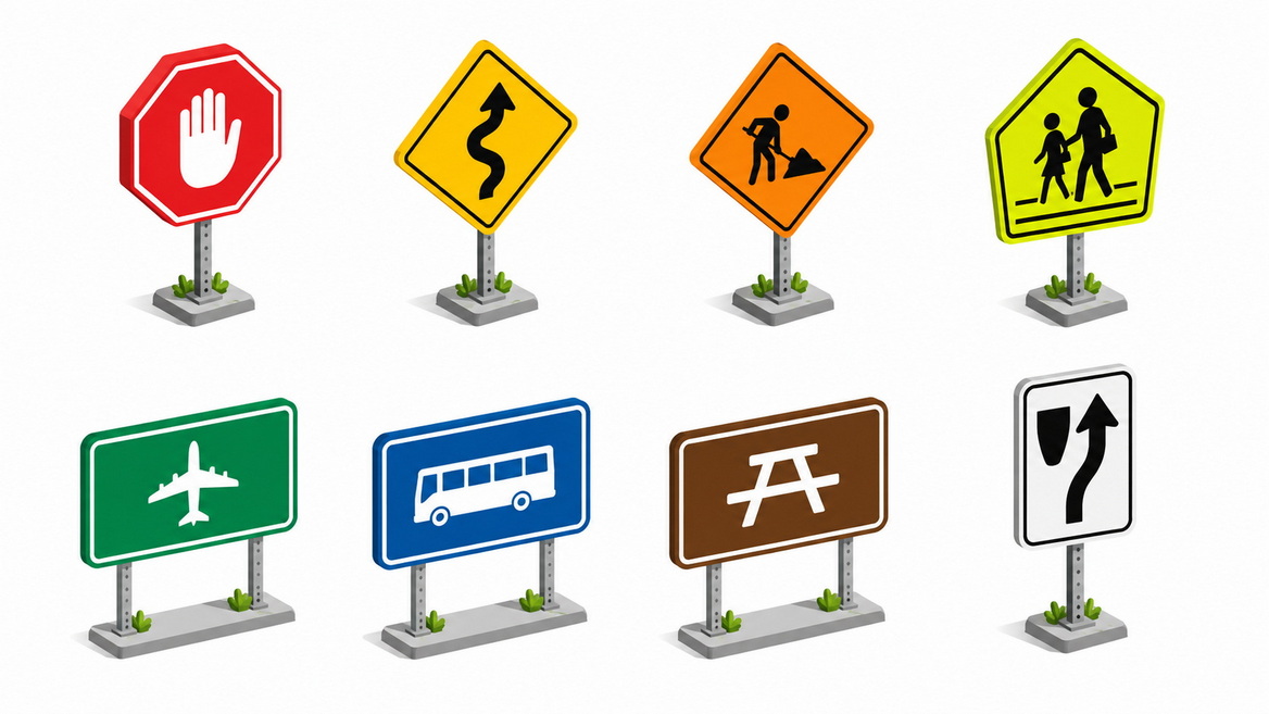 Road Sign Colors And Shapes Guide