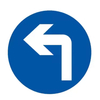 Round Arrow Road Safety Warning Traffic Sign