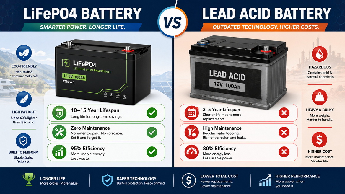 Lithium vs Lead Acid Battery Comparison for Solar Road Markers