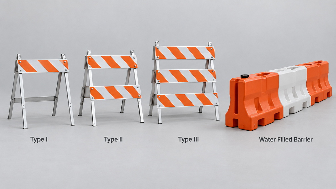 Traffic Barricade Types Comparison