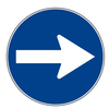 Round Arrow Road Safety Warning Traffic Sign
