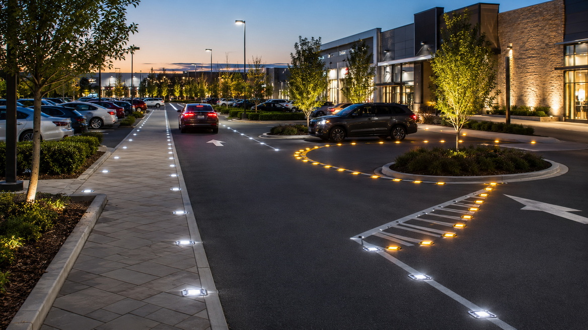 Solar Road Stud Parking Lot Safety