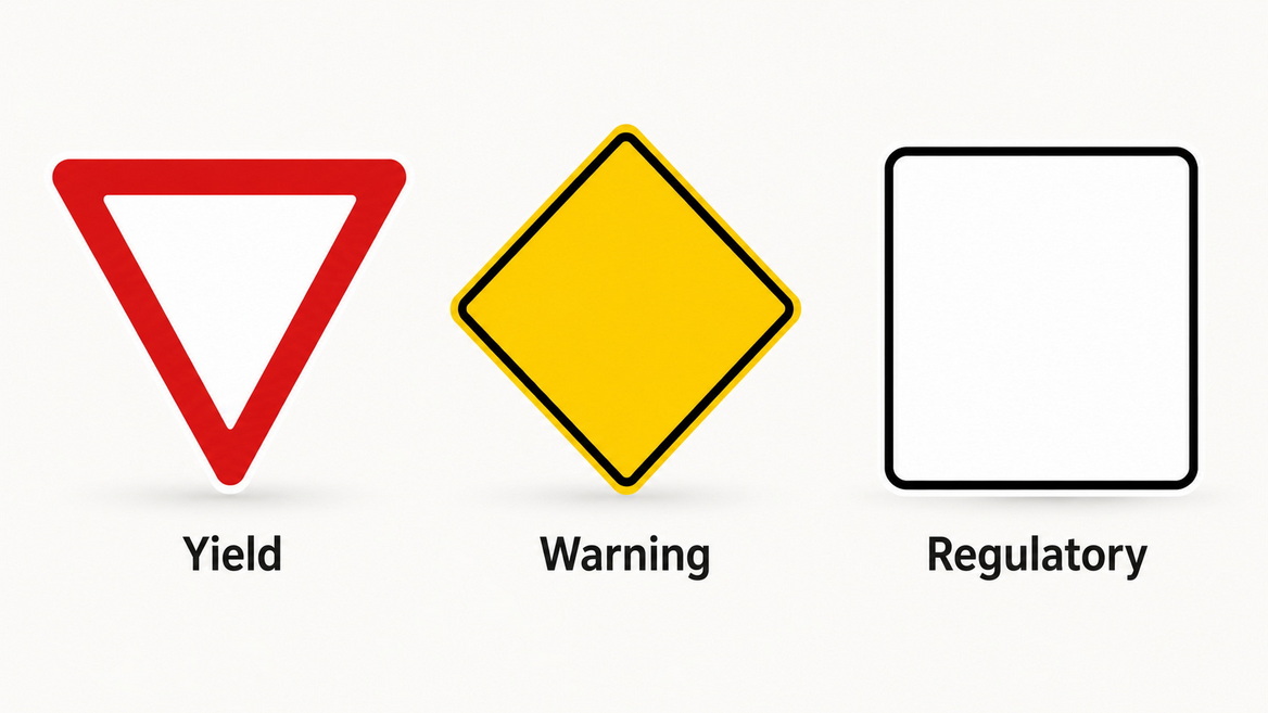 Triangle Road Sign Shapes And Meanings