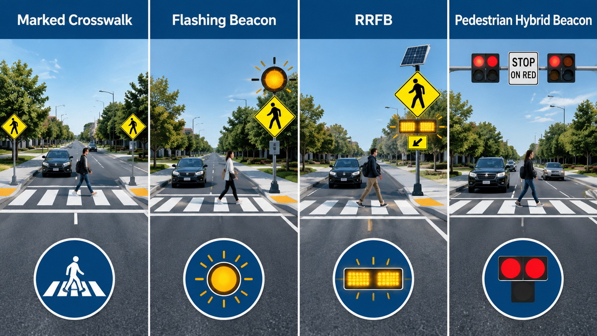 RRFB Crossing Safety Comparison