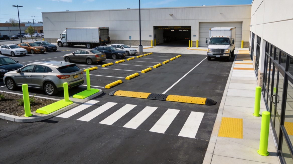 Parking Lot Traffic Safety Color Applications
