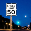 Solar Powered Led Speed Limit Sign
