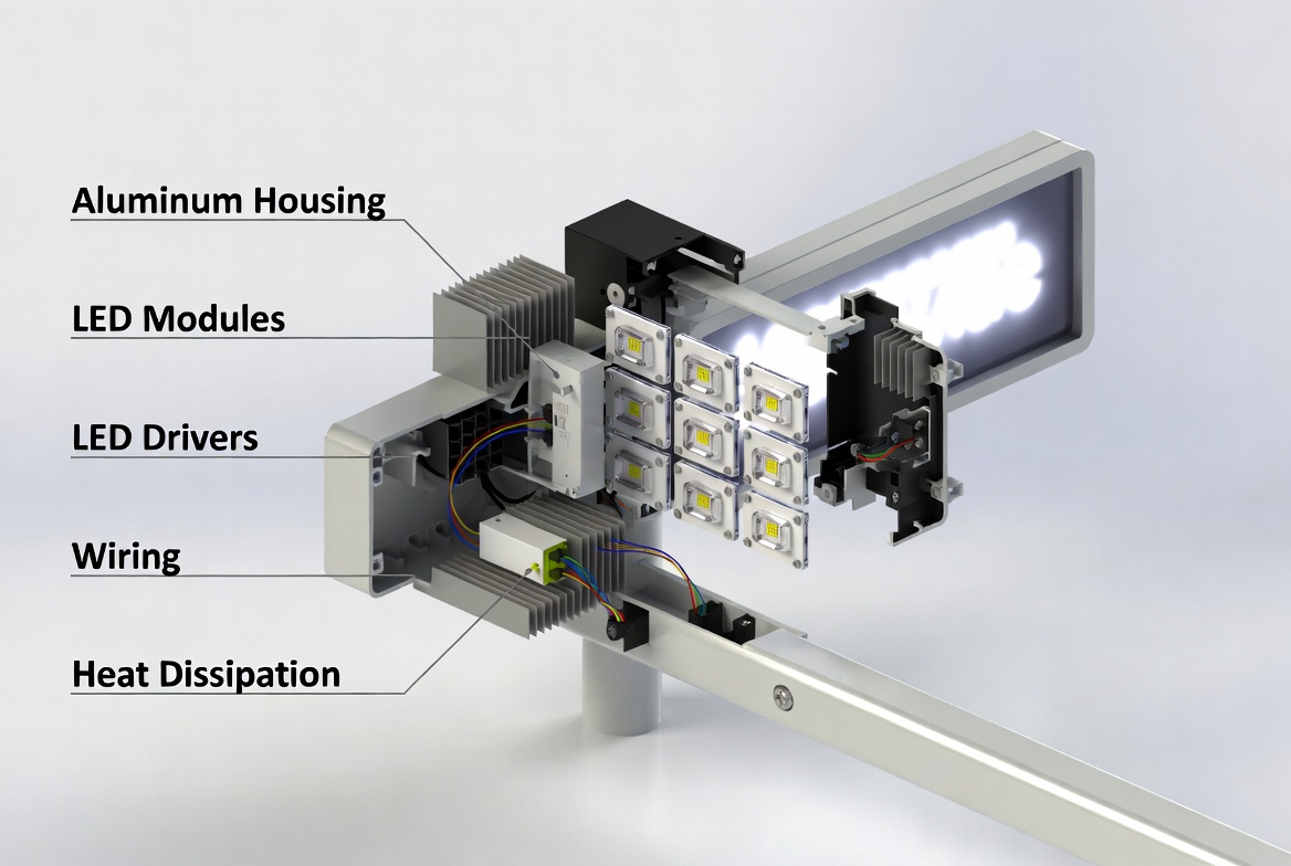 LED Street Name Sign Technology Cutaway