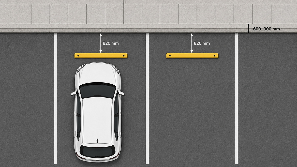 Wheel Stop Placement In Parking Bay