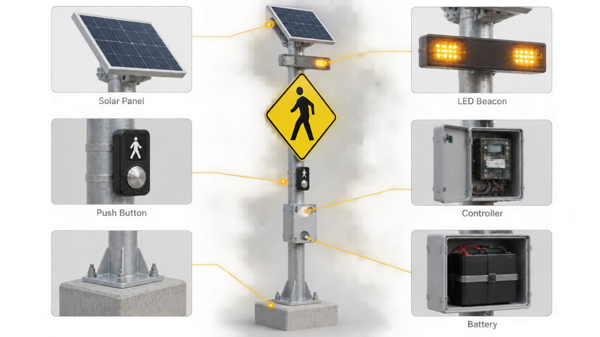 Solar RRFB System Components
